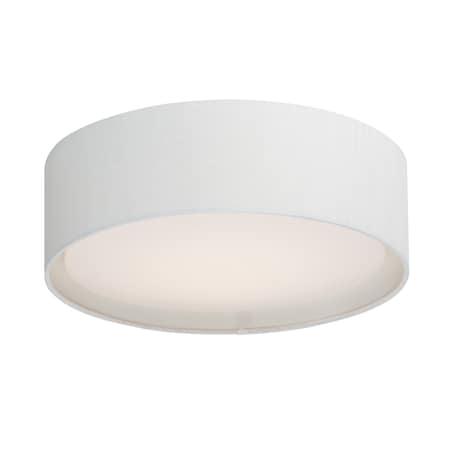 Prime 3-Light 16 Wide White Linen Flush Mount Light